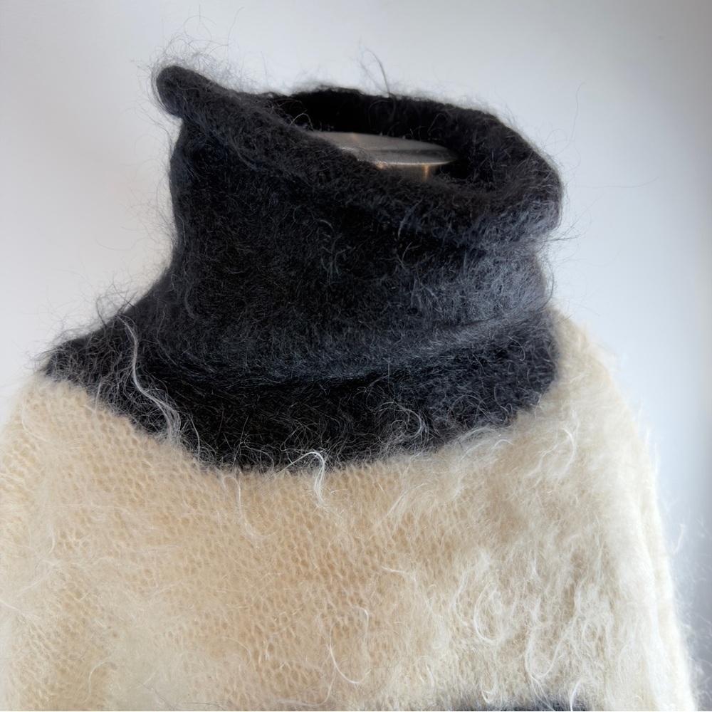 Vintage Casmo Handknitted Scotland Mohair Wool Sweater Size M/L 78% Mohair - Picture 4 of 13